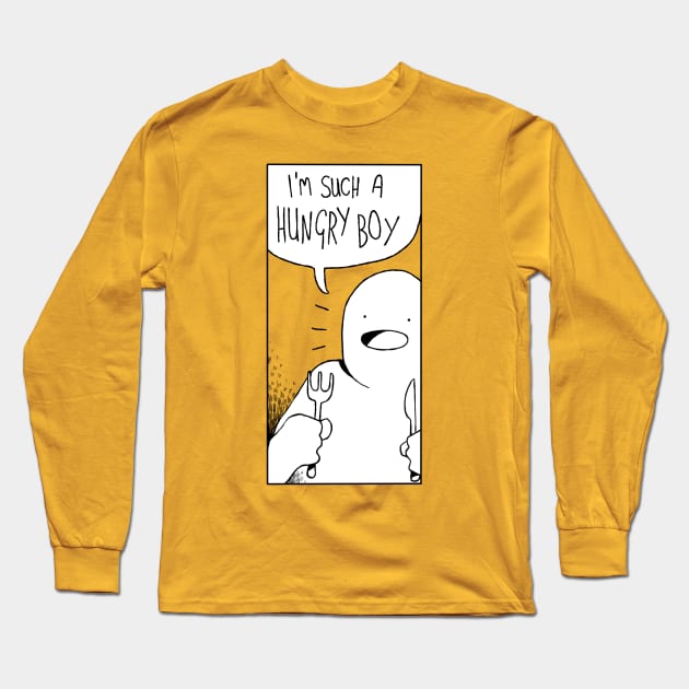 HUNGRY BOY Long Sleeve T-Shirt by Pitchcroft